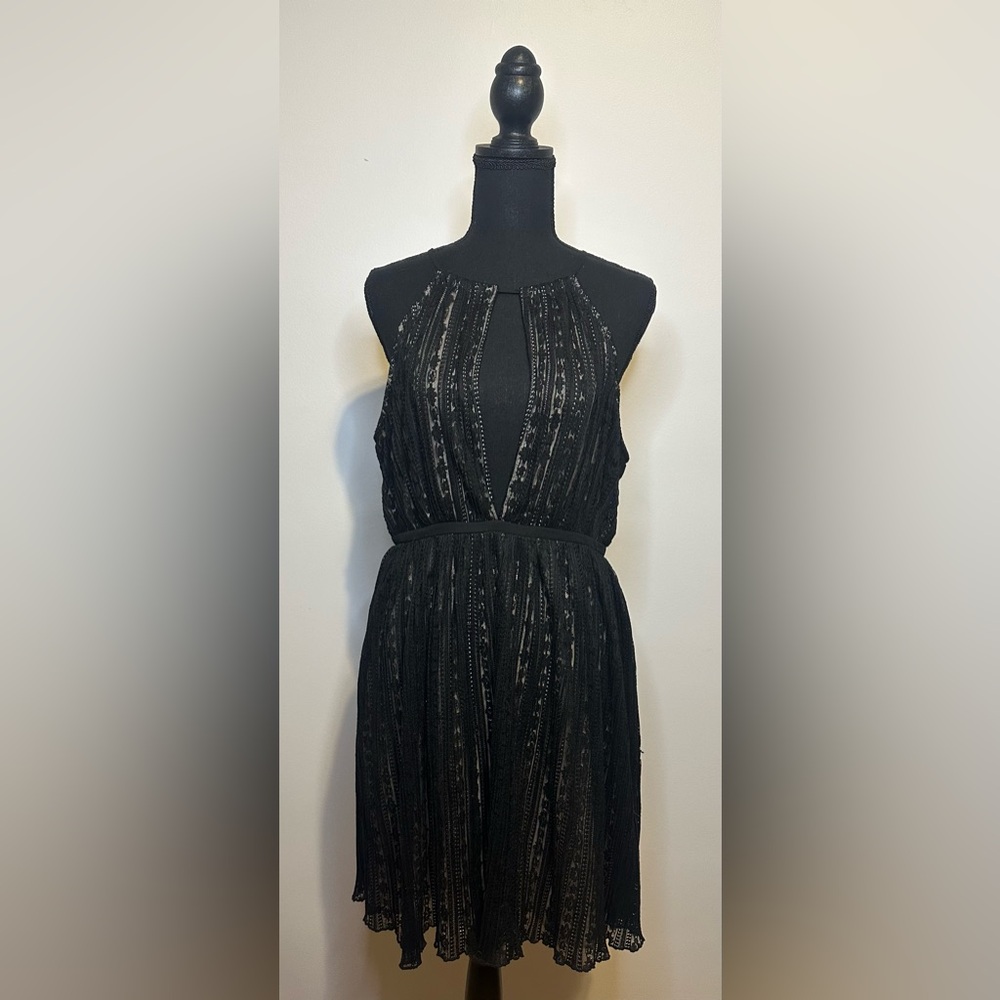 Black Dress with Key Hole Openings